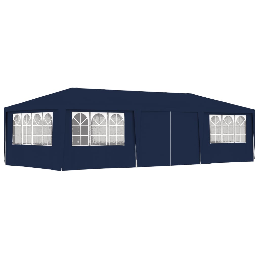 Carpa profesional para fiestas con paredes azul 90 g/m² 4x9 m v7734 Vetonek