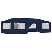 Vetonek Carpa profesional para fiestas con paredes azul 90 g/m² 4x9 m