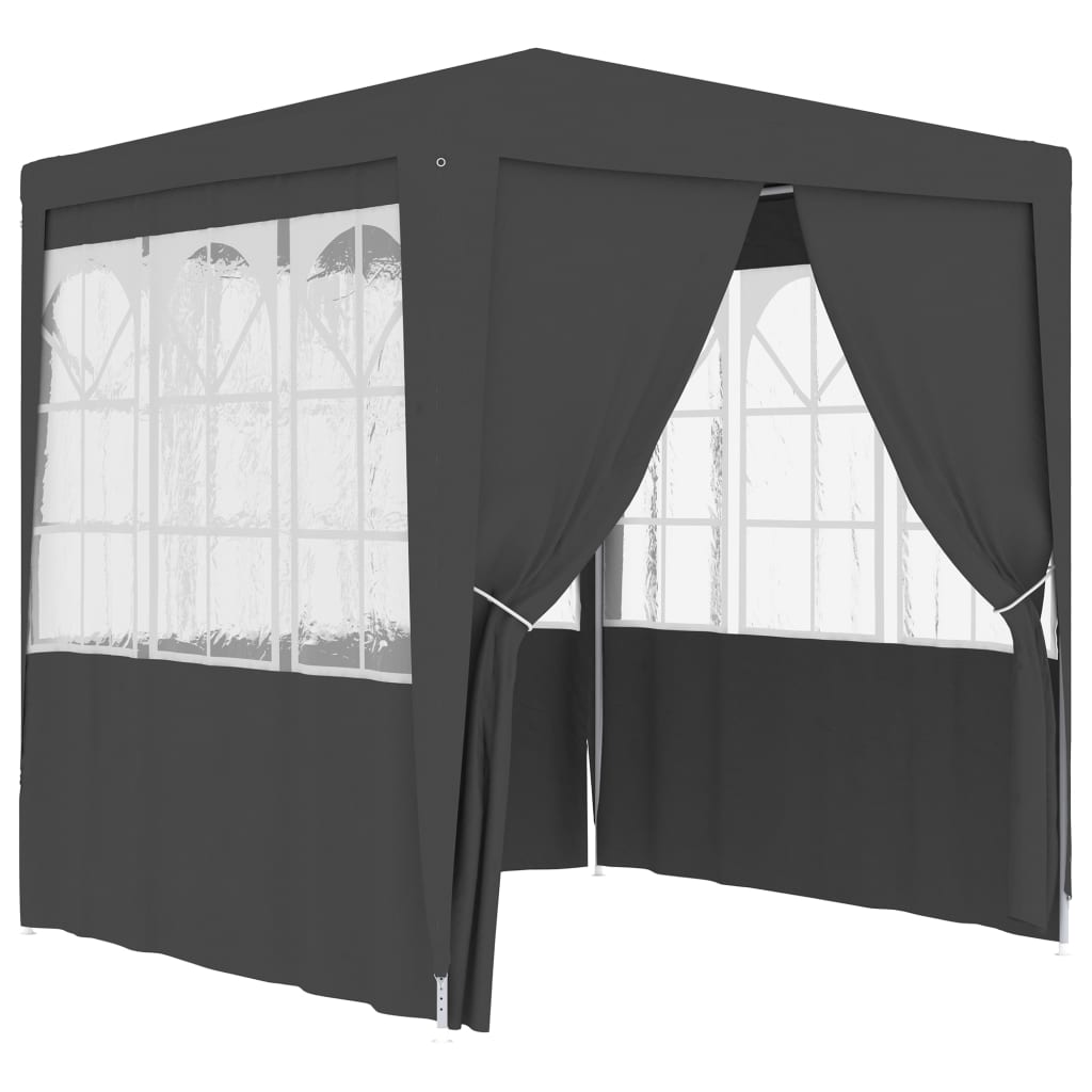 Vetonek Carpa profesional para fiestas con paredes gris 90 g/m² 2x2 m
