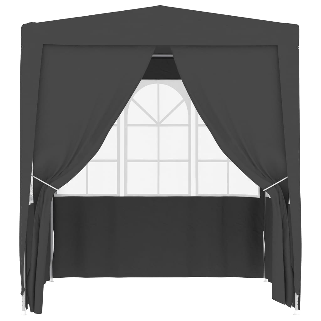 Carpa profesional para fiestas con paredes gris 90 g/m² 2x2 m v7741 - Vetonek