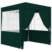 Vetonek Carpa profesional para fiestas con paredes verde 90 g/m² 2x2 m
