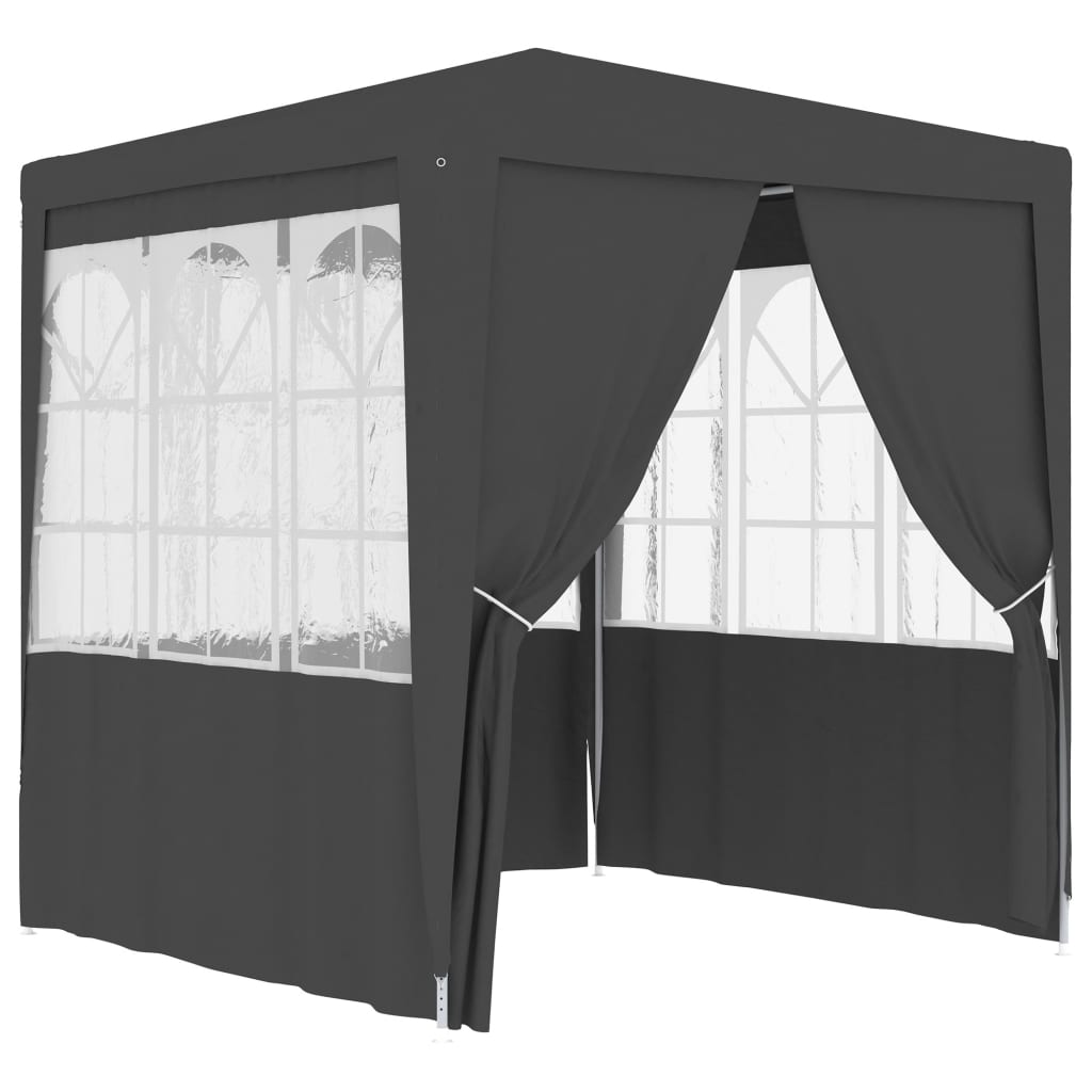 Carpa profesional fiestas con paredes gris 90 g/m² 2,5x2,5 m v7765 Vetonek