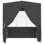 Vetonek Carpa profesional fiestas con paredes gris 90 g/m² 2,5x2,5 m