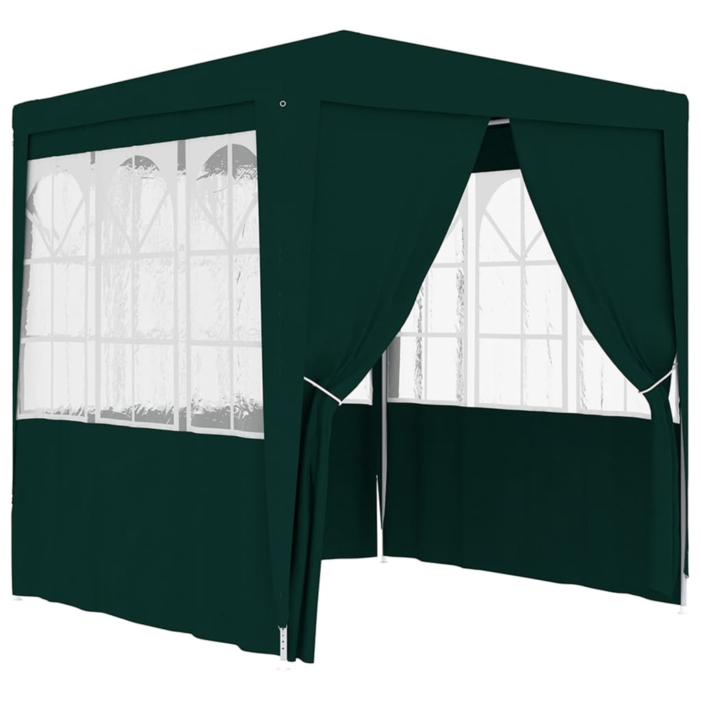 Carpa profesional fiestas con paredes verde 90 g/m² 2,5x2,5 m v7772 Vetonek