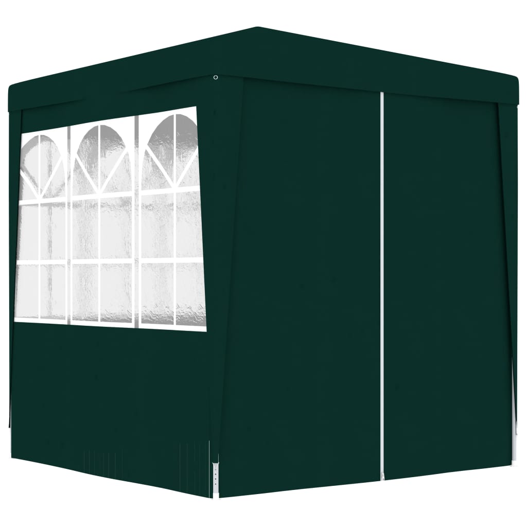 Carpa profesional fiestas con paredes verde 90 g/m² 2,5x2,5 m v7772 - Vetonek