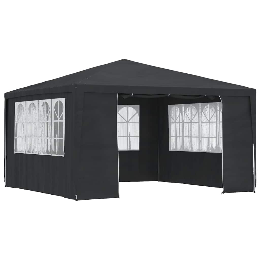Carpa profesional para fiestas con paredes gris 90 g/m² 4x4 m v7789 Vetonek