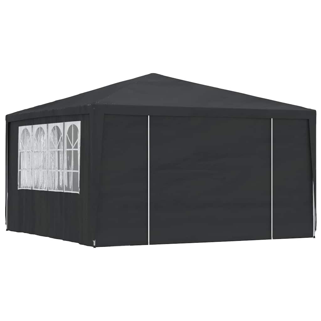 Vetonek Carpa profesional para fiestas con paredes gris 90 g/m² 4x4 m
