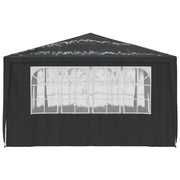 Carpa profesional para fiestas con paredes gris 90 g/m² 4x4 m v7789 - Vetonek