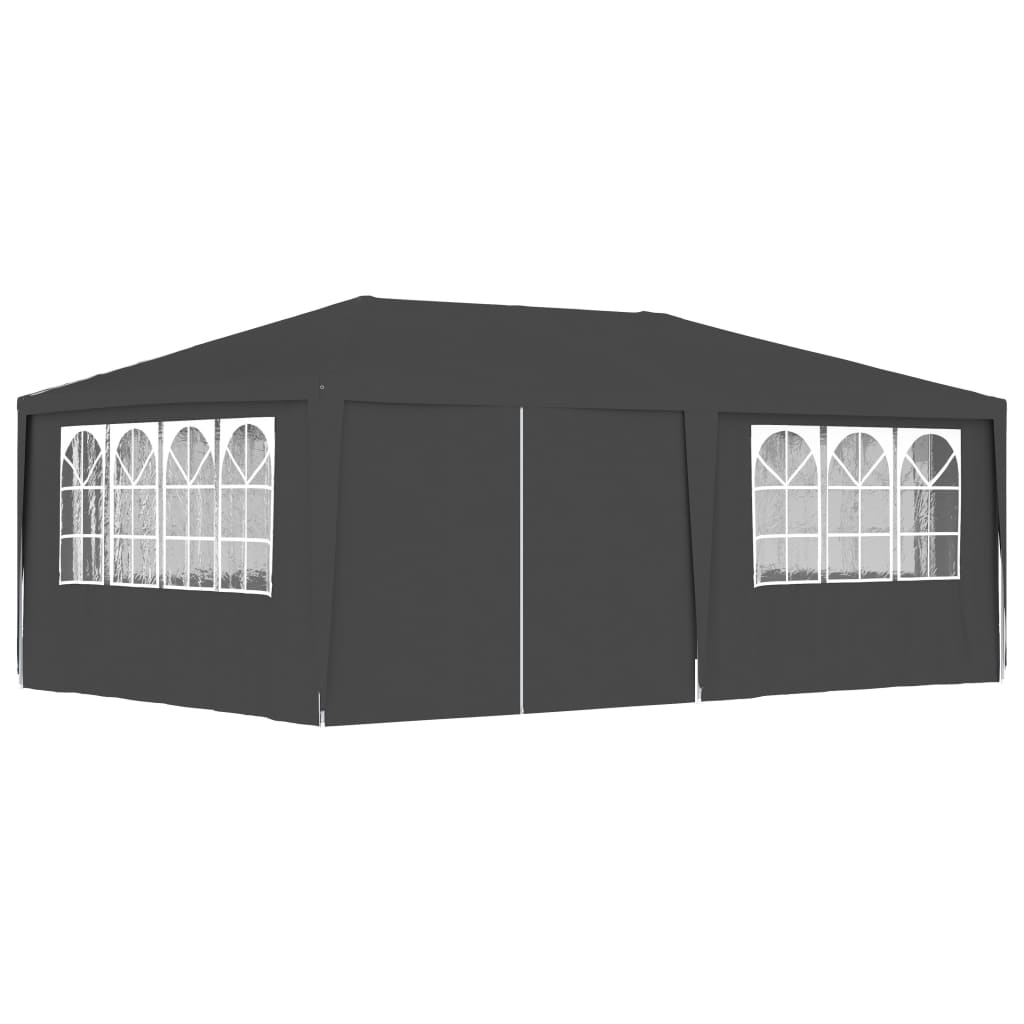 Carpa profesional para fiestas con paredes gris 90 g/m² 4x6 m v7802 Vetonek