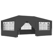 Vetonek Carpa profesional para fiestas con paredes gris 90 g/m² 4x6 m