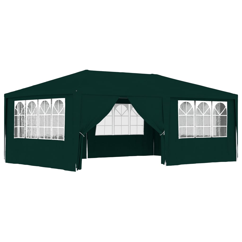 Vetonek Carpa profesional para fiestas con paredes verde 90 g/m² 4x6 m