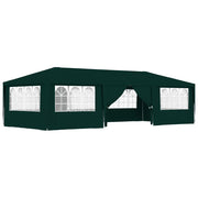 Vetonek Carpa profesional para fiestas con paredes verde 90 g/m² 4x9 m