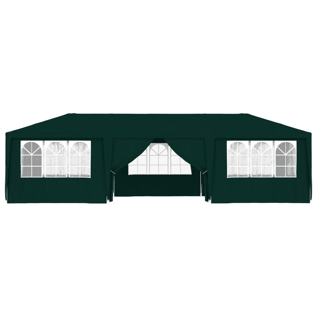 Carpa profesional para fiestas con paredes verde 90 g/m² 4x9 m v7833 - Vetonek