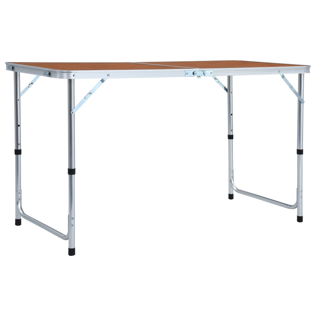 Vetonek Mesa de camping plegable de aluminio 120x60 cm