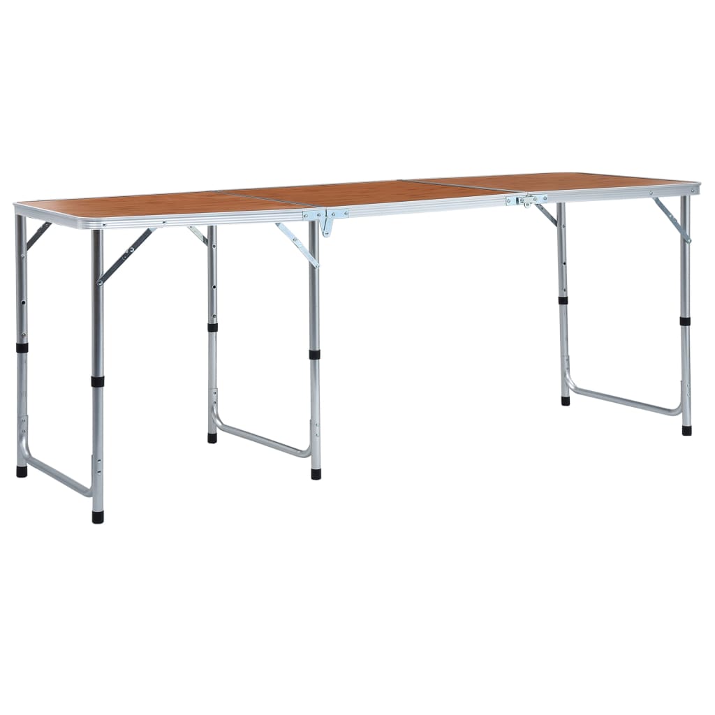 Vetonek Mesa de camping plegable de aluminio 180x60 cm