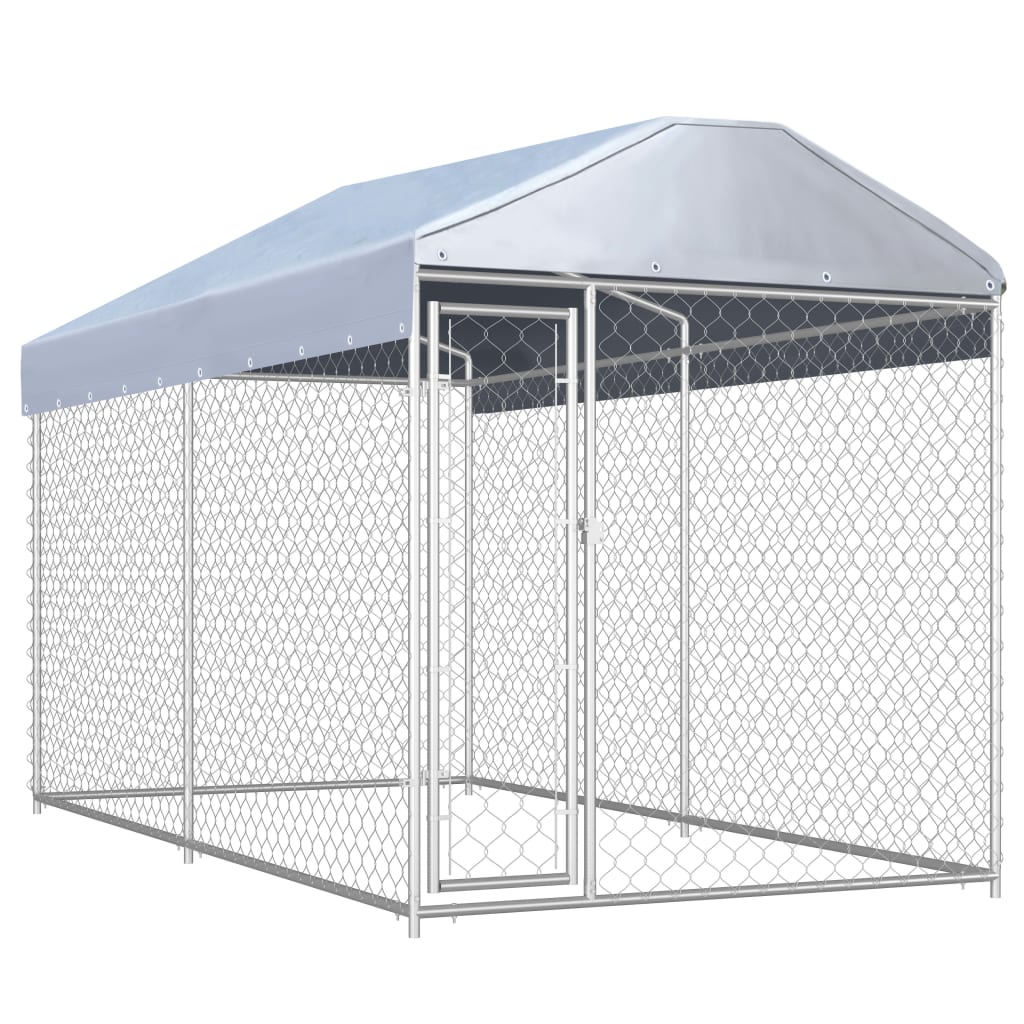 Vetonek Perrera de exterior con toldo 382x192x225 cm