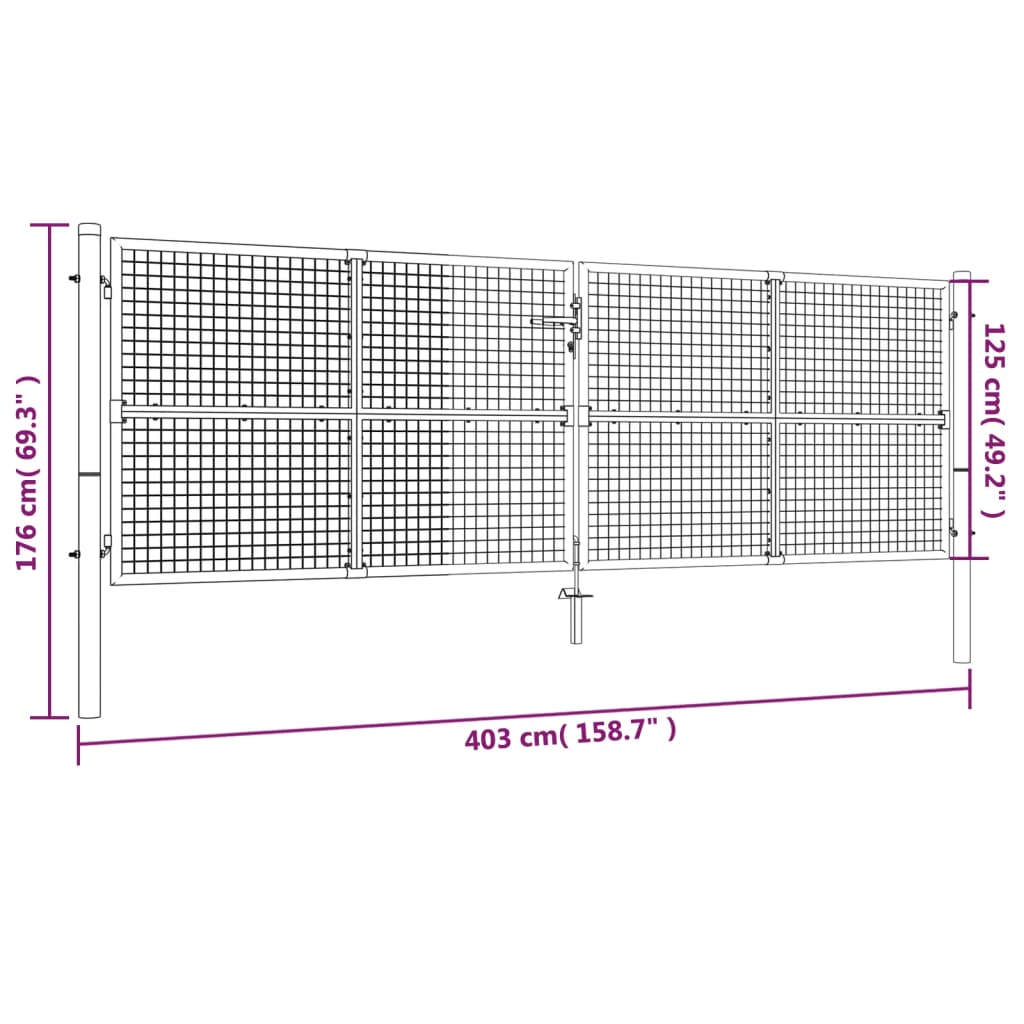 Garten Gartennetz Tür 390x125 cm