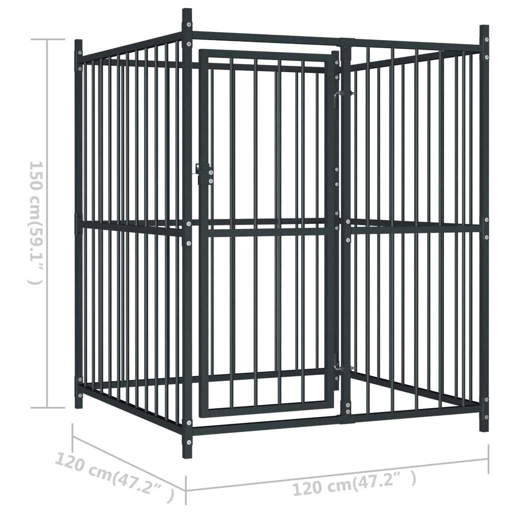 Perrera de exterior 120x120x150 cm