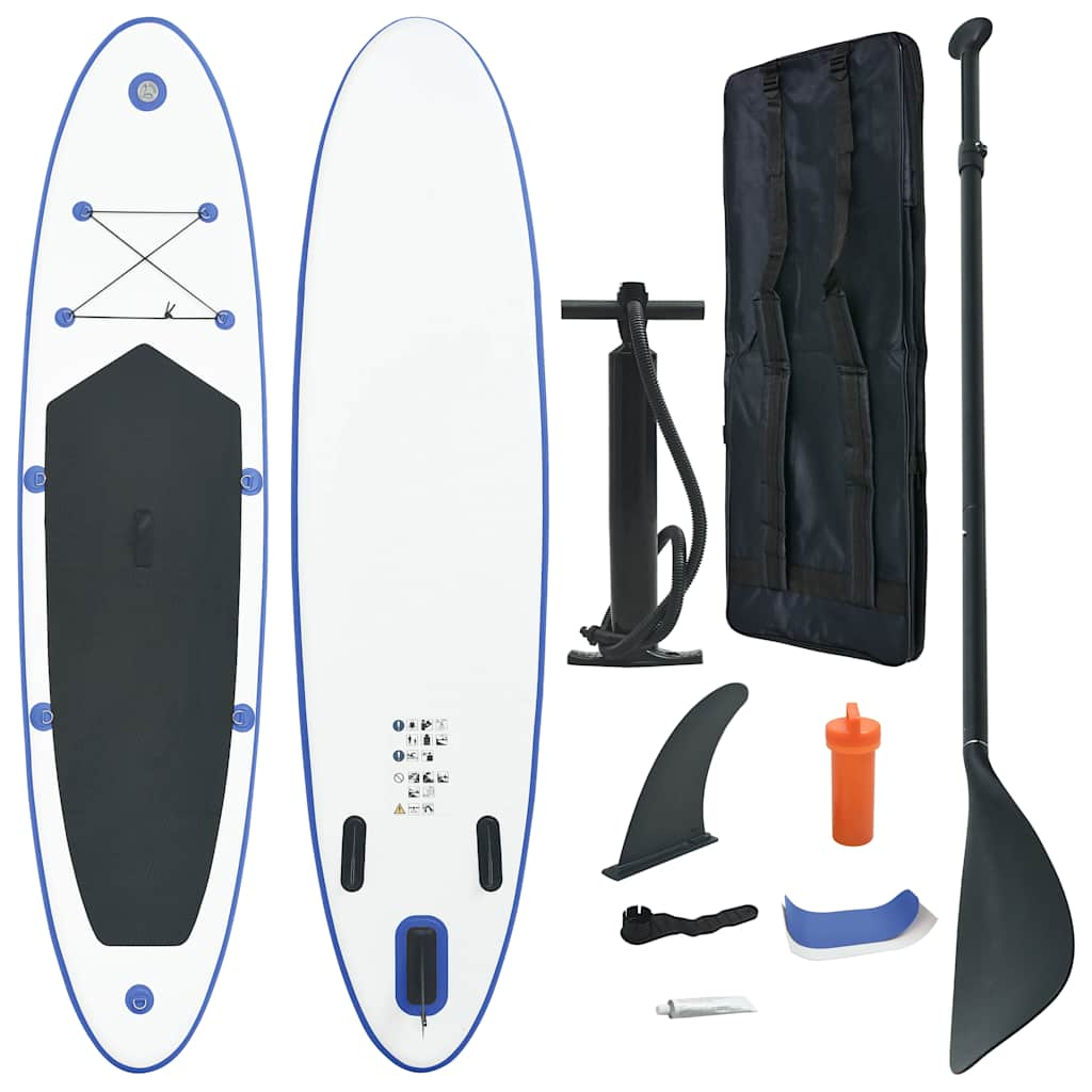 Vetonek Set de paddel surf tabla SUP inflable azul y blanco