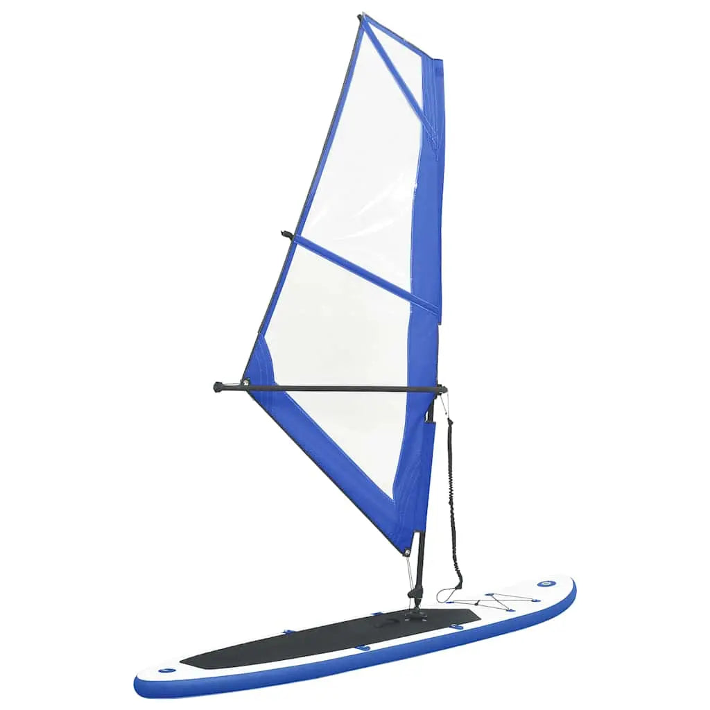 Vetonek Tabla de paddle surf inflable con vela azul y blanca