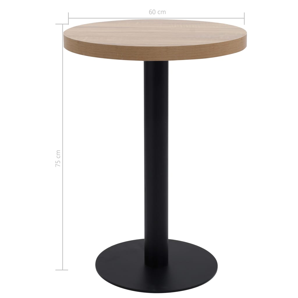 Bistró MDF Brown Table 60 cm