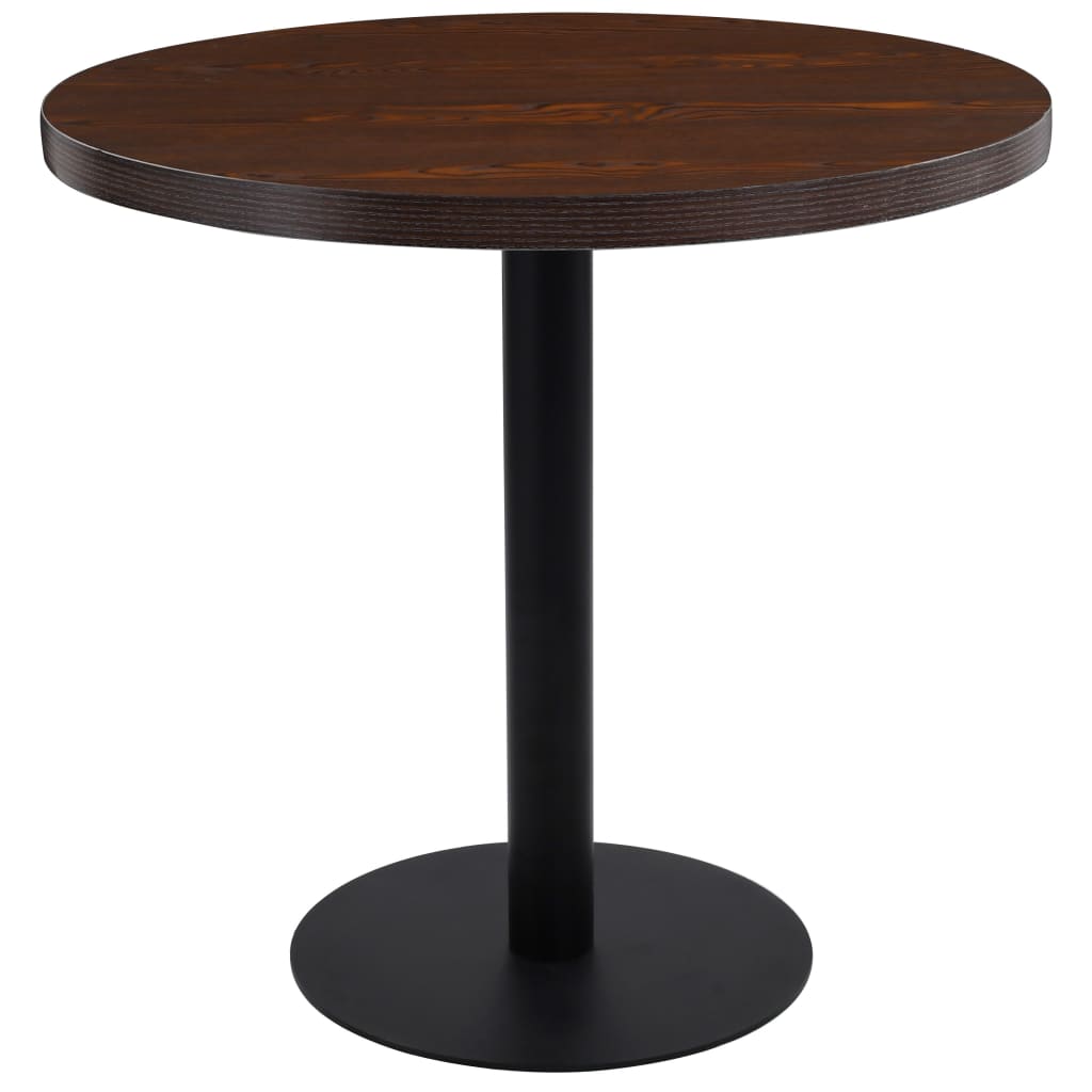 Vetonek Mesa de bistró MDF marrón oscuro 80 cm 