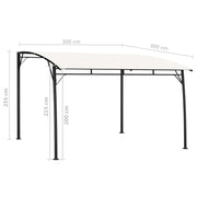 Toldo parasol de jardín color crema 3x3x2,55 m v0994 - Vetonek