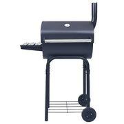 Barbacoa de carbón con ahumador y estante inferior negro v2621 Vetonek