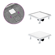 Desagüe de ducha cubierta inserción suelo acero inox. 28x28 cm v3024 Vetonek