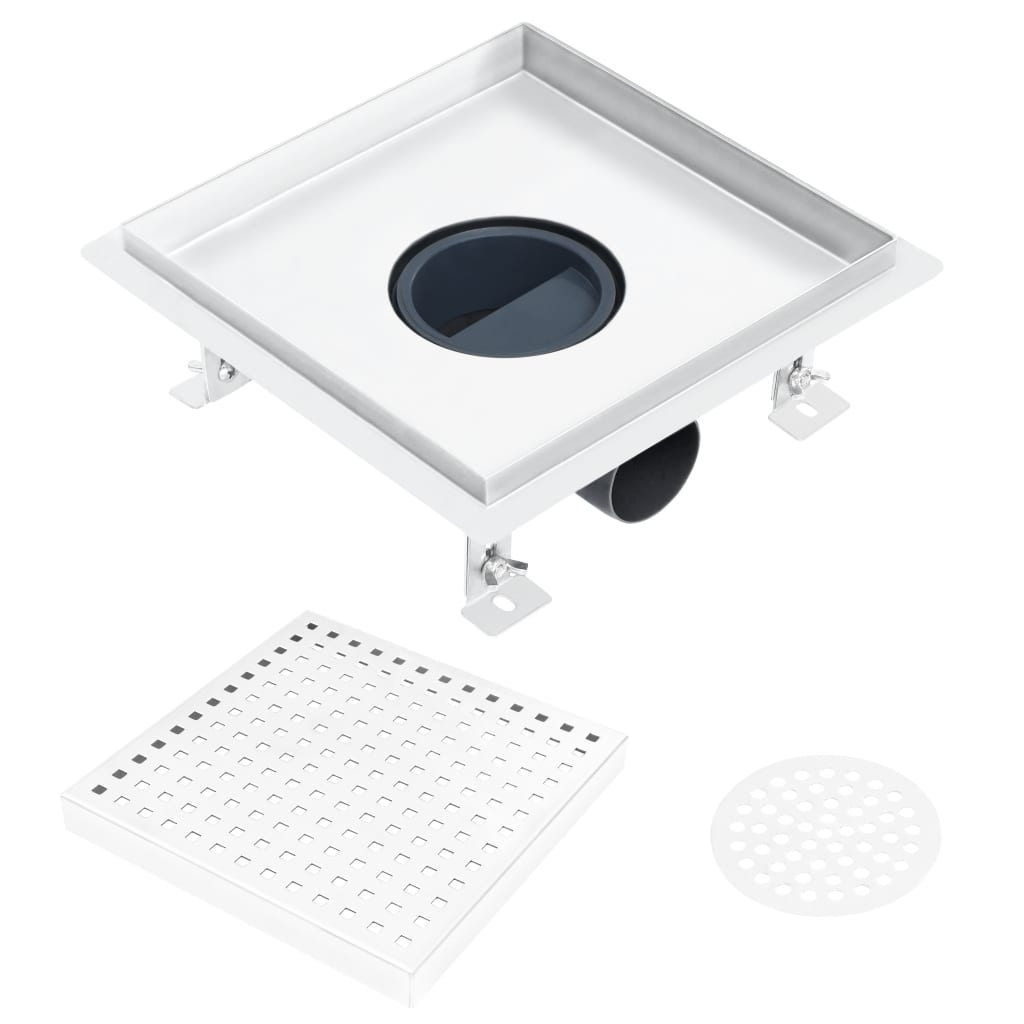 Desagüe de ducha de acero inoxidable 23x23 cm v3055 - Vetonek