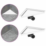 Desagüe de ducha con cubierta 2 en 1 acero inoxidable 25x25 cm v3116 Vetonek