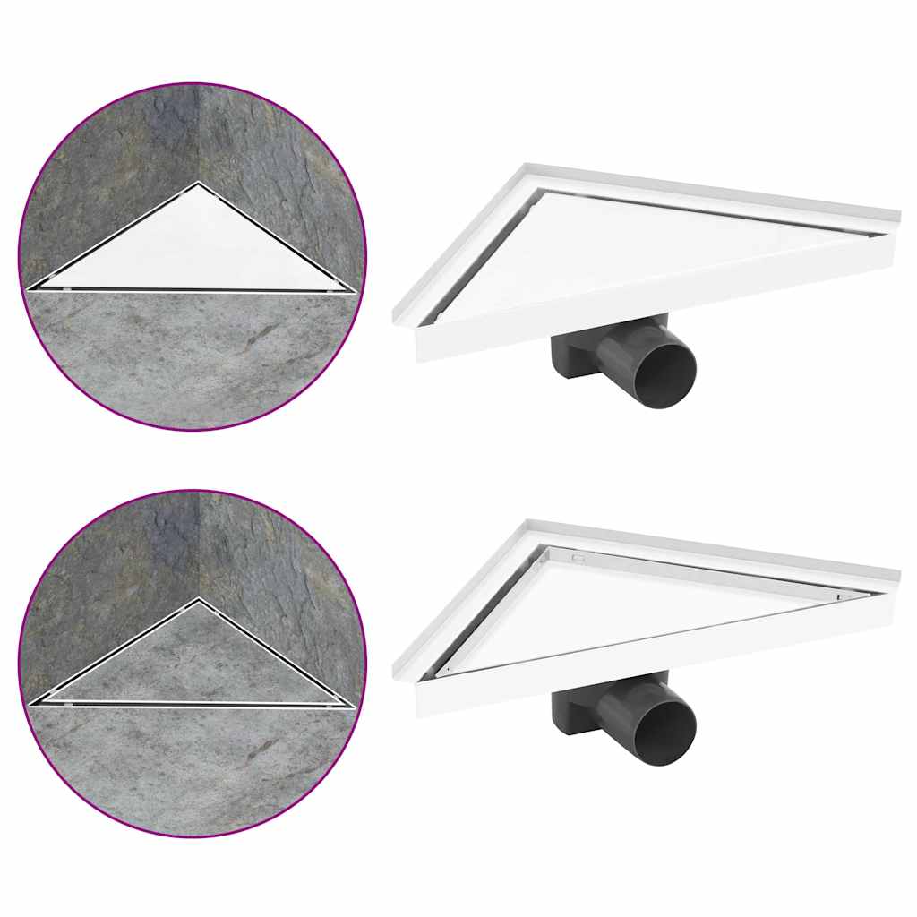 Desagüe de ducha con cubierta 2 en 1 acero inoxidable 25x25 cm v3116 Vetonek