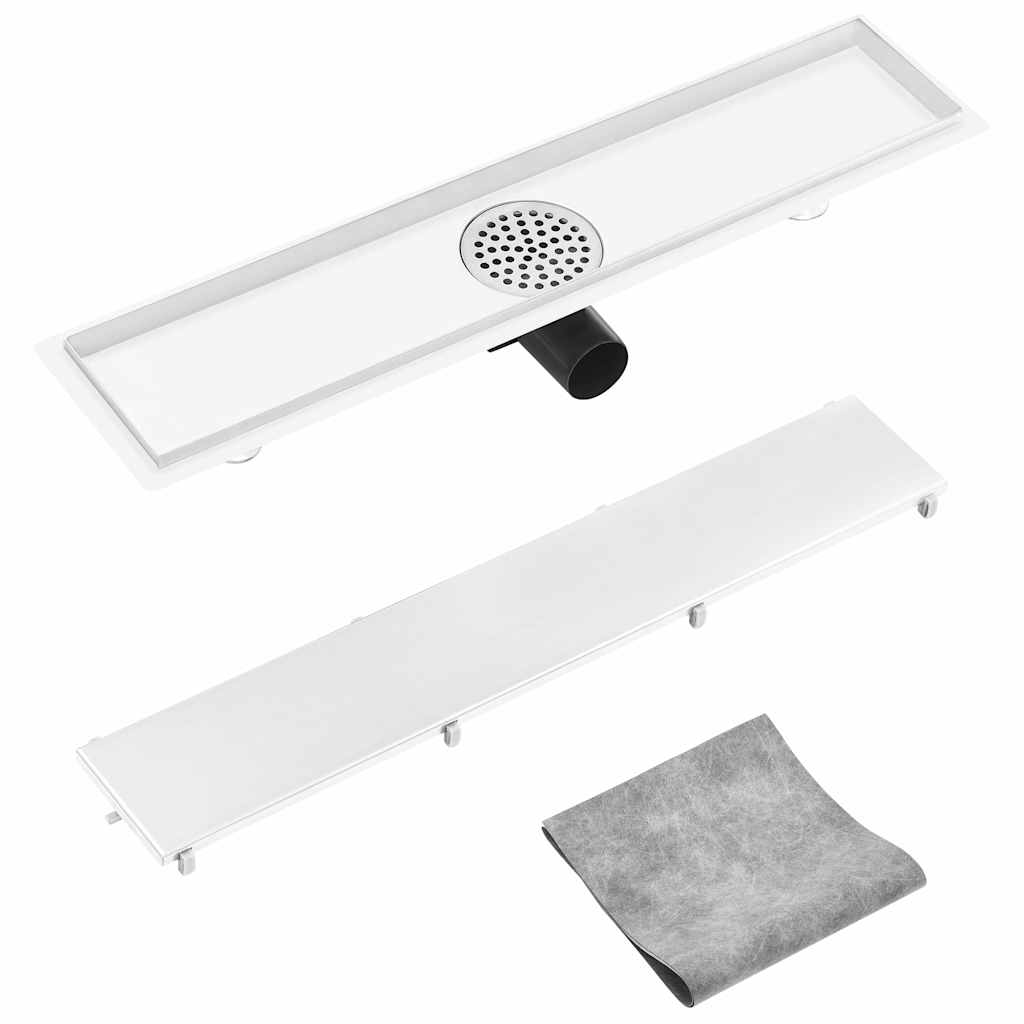 Desagüe de ducha con cubierta 2 en 1 acero inoxidable 63x14 cm - Vetonek