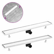 Desagüe de ducha con cubierta 2 en 1 acero inoxidable 83x14 cm v3154 Vetonek