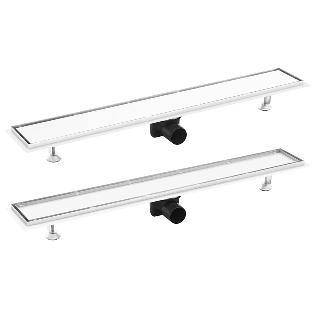 Vetonek Desagüe de ducha con cubierta 2 en 1 acero inoxidable 83x14 cm