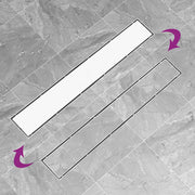 Desagüe de ducha con cubierta 2 en 1 acero inoxidable 83x14 cm v3154 - Vetonek