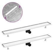 Desagüe de ducha con cubierta 2 en 1 acero inoxidable 93x14 cm v3161 Vetonek