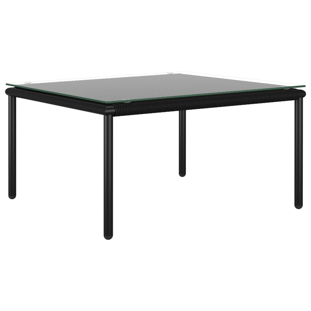 Juego de muebles de jardín 8 piezas con cojines PVC negro vidaXL