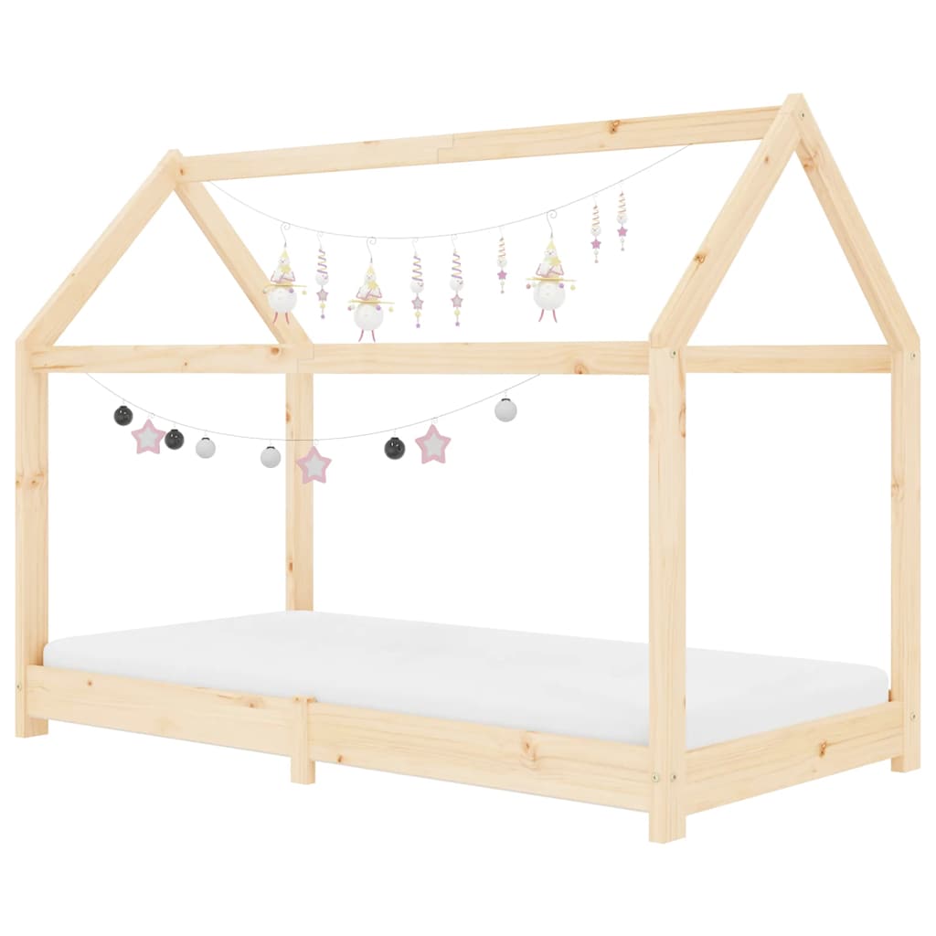 Estructura de cama infantil de madera maciza de pino 80x160 cm vidaXL