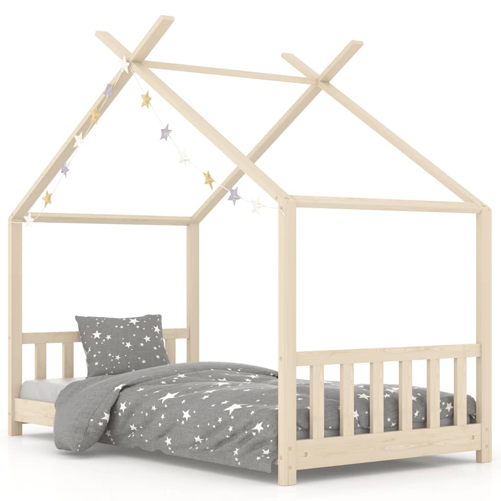 Estrutura de cama infantil em madeira maciça de pinho 80x160 cm V5684 Vetonek