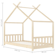 Estrutura de cama infantil em madeira maciça de pinho 80x160 cm V5684 Vetonek