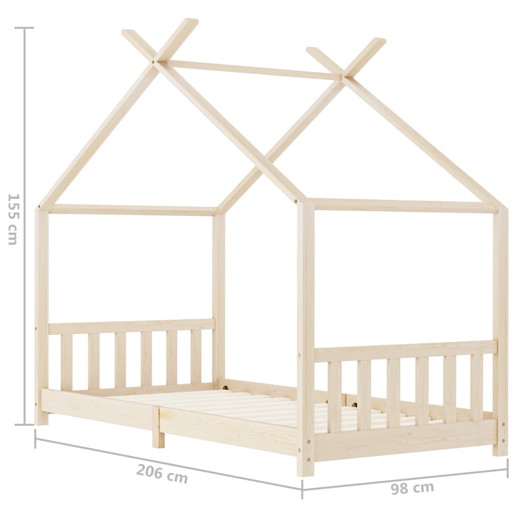 Kinderschall Holzbettstruktur 90x200 cm