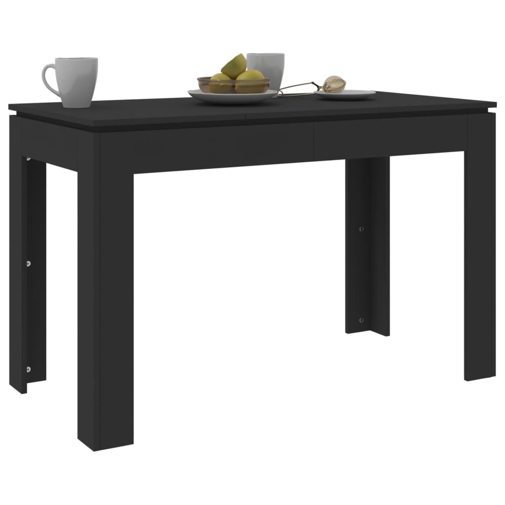 Mesa de comedor de madera negro 120x60x76 cm vidaXL