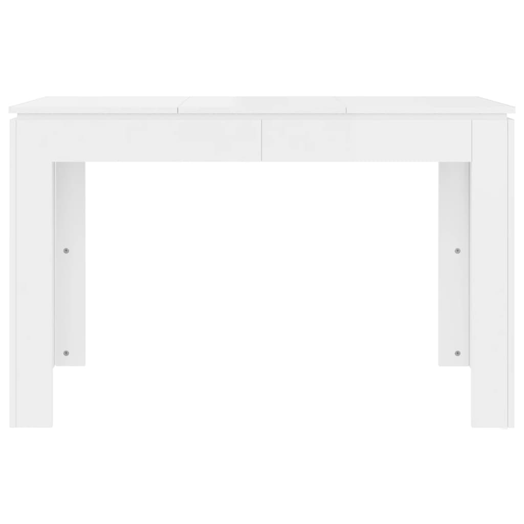 Mesa de comedor madera de ingeniería blanco brillo 120x60x76 cm vidaXL