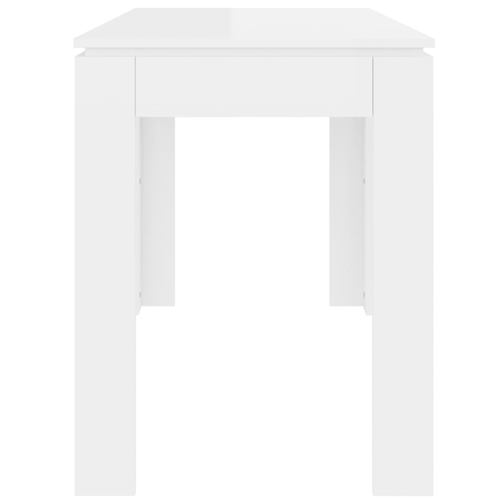 Mesa de comedor madera de ingeniería blanco brillo 120x60x76 cm vidaXL