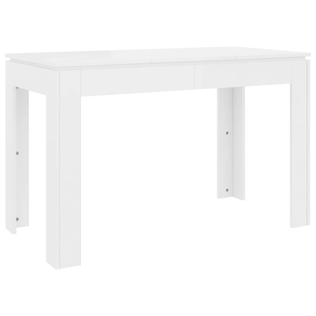 Mesa de comedor madera de ingeniería blanco brillo 120x60x76 cm vidaXL