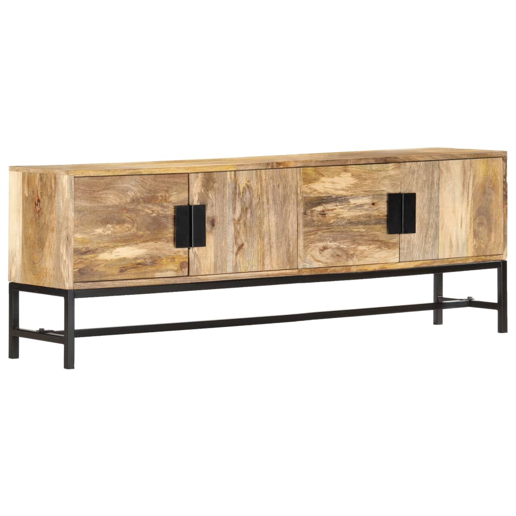 Vetonek Mueble para TV de madera maciza de mango 140x30x50 cm