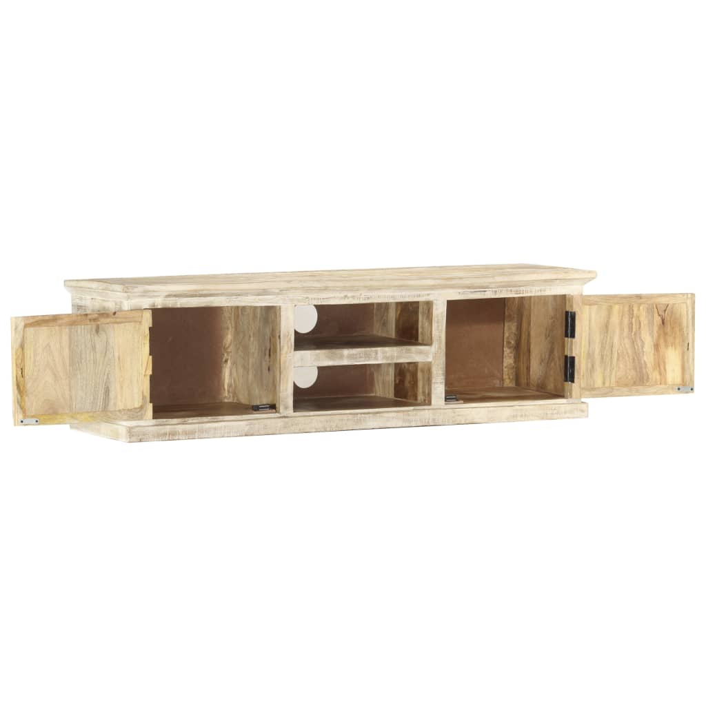 White mango wooden tv furniture 130x30x36 cm