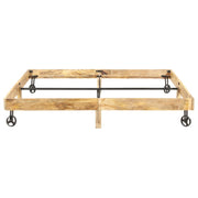 Estructura de cama sin colchón madera maciza mango 200x200 cm v2644 - Vetonek