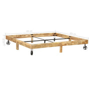 Estructura de cama sin colchón madera maciza mango 200x200 cm v2644 - Vetonek